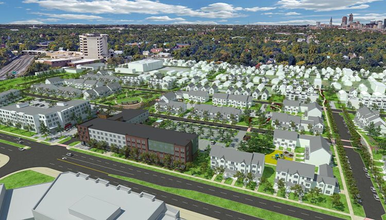 Rendering of Innovation Square in the Fairfax Neighborhood